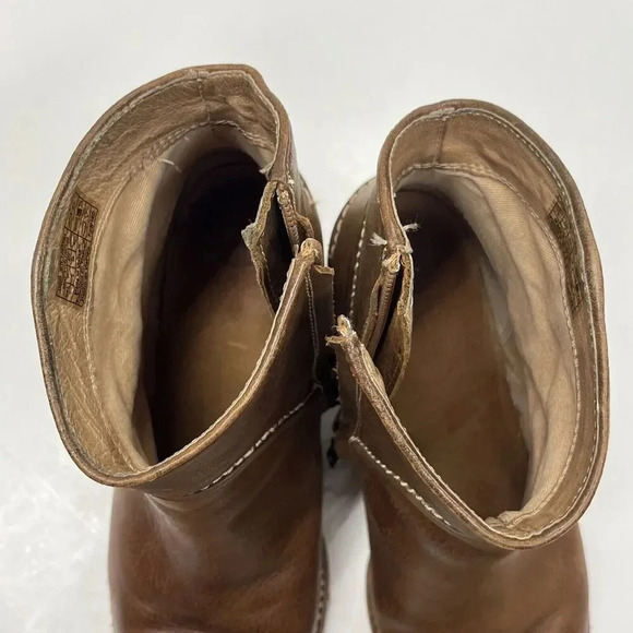 UGG Women’s Annie Leather Bootie Block Heel Boots Chestnut Size 7 City Western - Picture 7 of 13